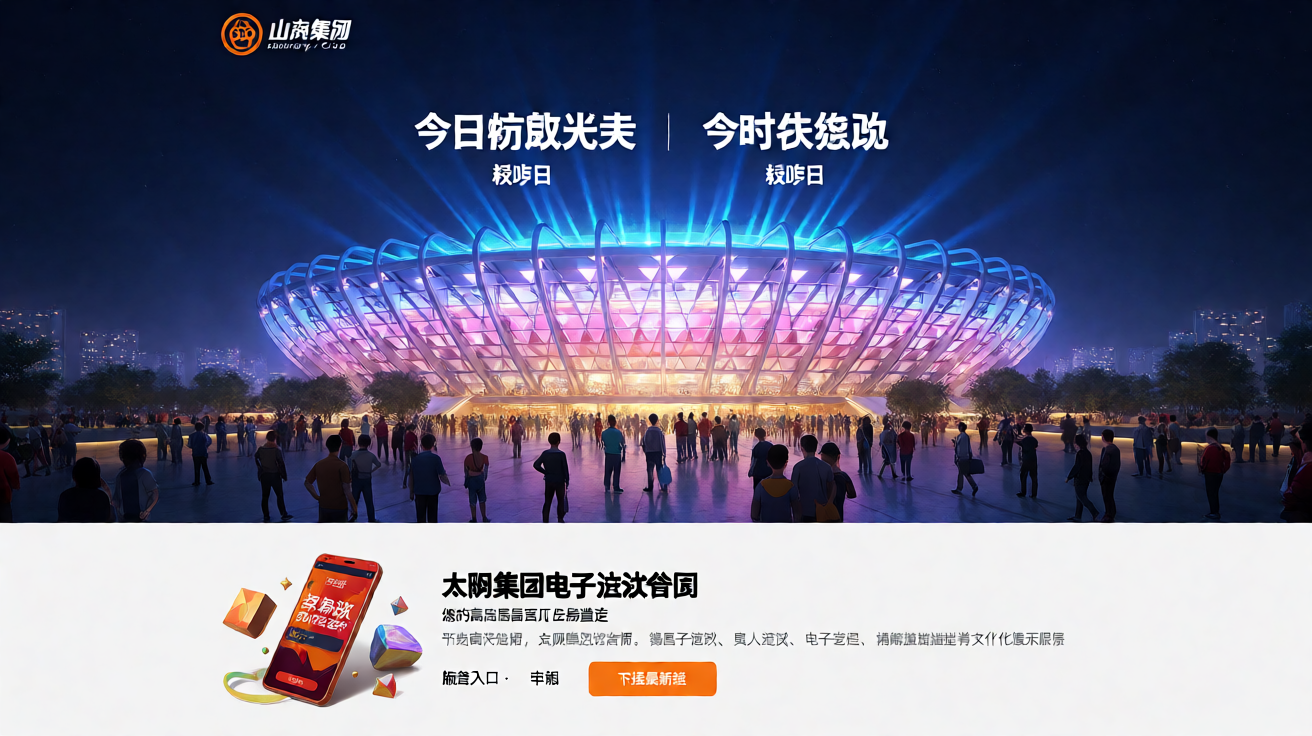 太阳集团电子游戏官网主视觉-大型体育场馆夜间灯光效果